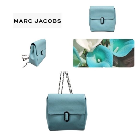 MARC JACOBS Saffiano Leather Backpack color Tiffany Blue main image 12